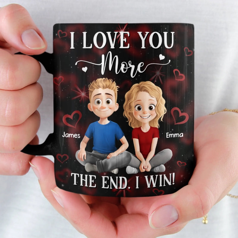 Custom Name I Love You More Couple Gifts - Personalized Mugs