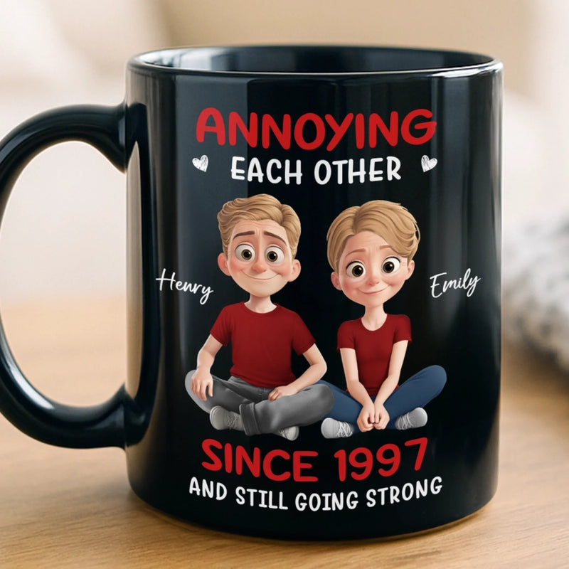 Custom Name Funny Anniversary Gifts for Couples - Personalized Mugs