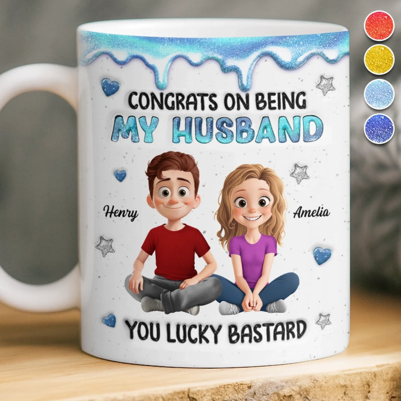 Custom 3D Inflated Effect Printed Mug - Personalized Anniversary Wedding Gifts For Husband And Wife, Him And Her - Love Chosen Again And Again