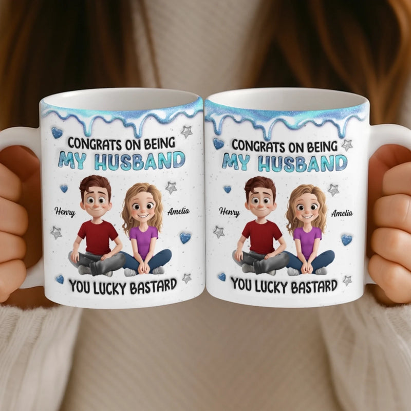 Custom 3D Inflated Effect Printed Mug - Personalized Anniversary Wedding Gifts For Husband And Wife, Him And Her - Love Chosen Again And Again
