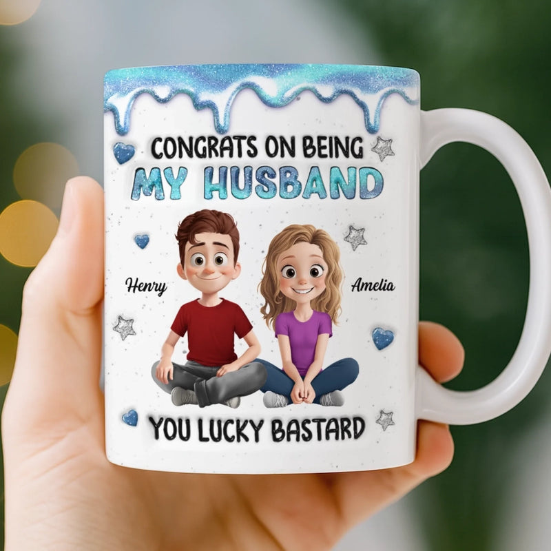 Custom 3D Inflated Effect Printed Mug - Personalized Anniversary Wedding Gifts For Husband And Wife, Him And Her - Love Chosen Again And Again