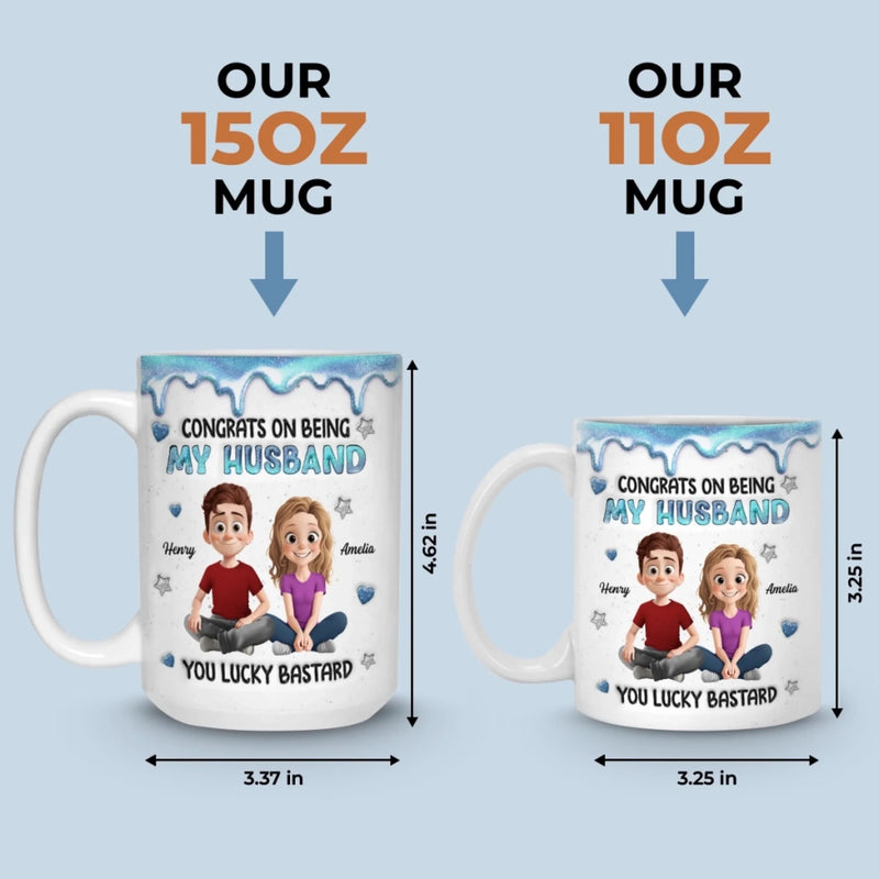 Custom 3D Inflated Effect Printed Mug - Personalized Anniversary Wedding Gifts For Husband And Wife, Him And Her - Love Chosen Again And Again