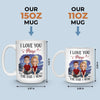 Custom Mug - Personalized Anniversary Wedding Gifts For Husband And Wife, Him And Her - Side By Side Feels Right