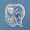 Custom Acrylic Car Ornament - Personalized Memorial Sympathy Gifts For Loss Of Mom, Dad - Loved More Than Words