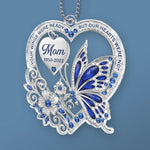 Custom Name Memorial Butterfly Gifts for Mom - Personalized Car Ornament