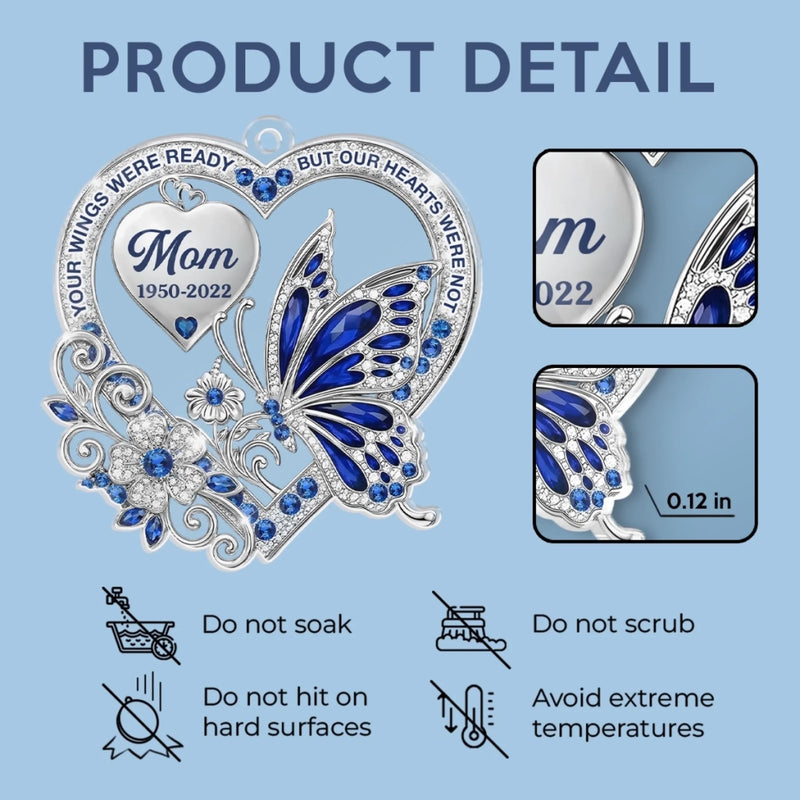 Custom Name Memorial Butterfly Gifts for Mom - Personalized Car Ornament