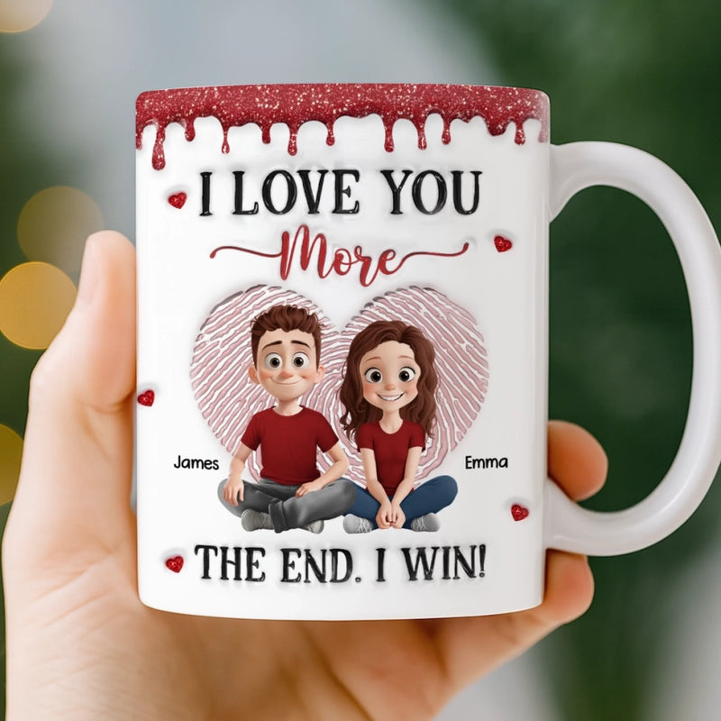 Custom 3D Inflated Effect Printed Mug - Personalized Anniversary Wedding Gifts For Husband And Wife, Him And Her - Together Is Where Peace Lives