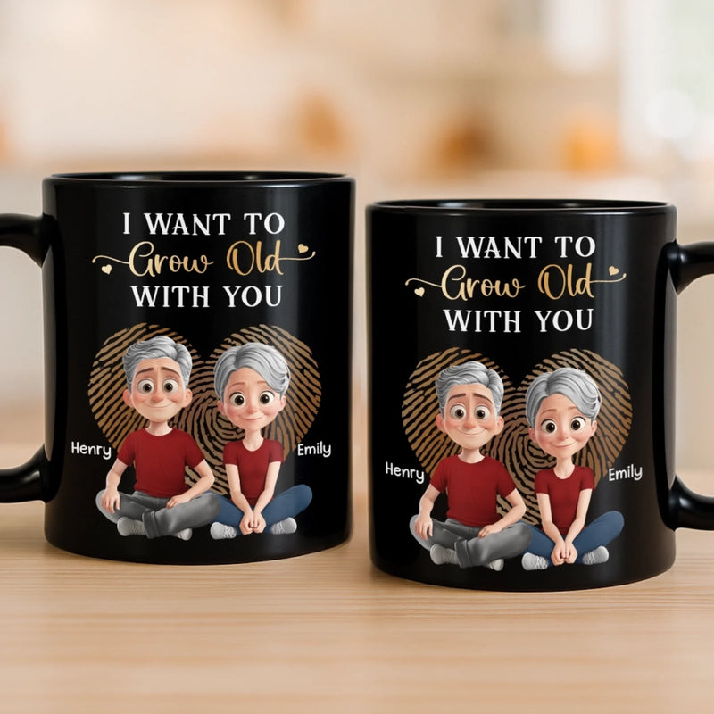 Custom Black Mug - Personalized Anniversary Wedding Gifts For Husband And Wife, Him And Her - Love Built On Us