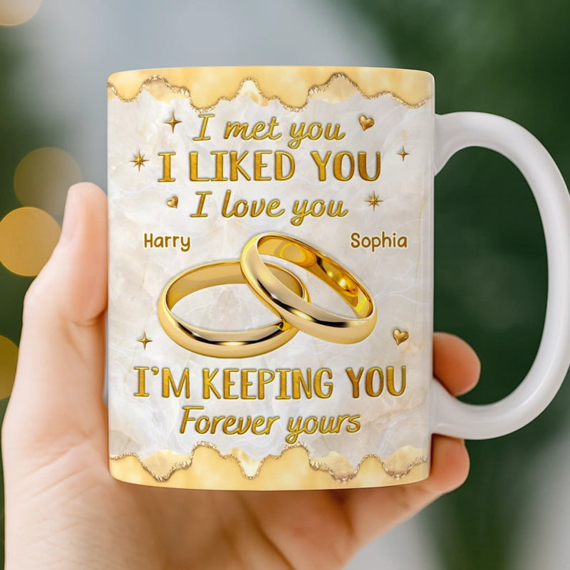 Custom 3D Inflated Effect Printed Mug - Personalized Anniversary Wedding Gifts For Husband And Wife, Him And Her - Still Choosing You Daily