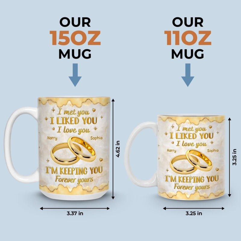 Custom 3D Inflated Effect Printed Mug - Personalized Anniversary Wedding Gifts For Husband And Wife, Him And Her - Still Choosing You Daily