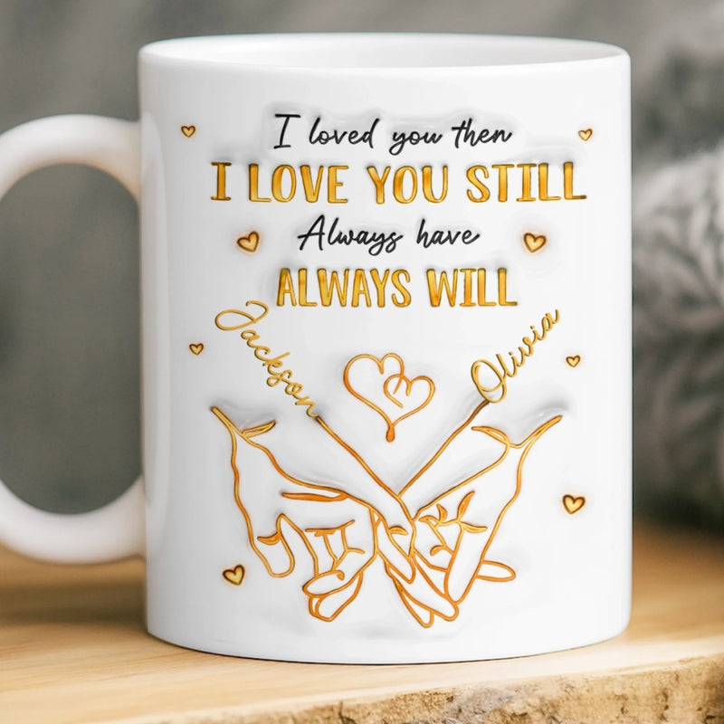 Custom 3D Inflated Effect Printed Mug - Personalized Anniversary Wedding Gifts For Husband And Wife, Him And Her - Together Feels Like Home