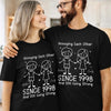 Custom Unisex T-shirt, Premium T-shirt, Hoodie - Personalized Anniversary Wedding Gifts For Husband And Wife, Him And Her - Our Hearts Stay Aligned