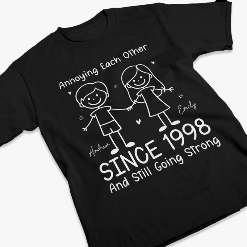 Custom Unisex T-shirt, Premium T-shirt, Hoodie - Personalized Anniversary Wedding Gifts For Husband And Wife, Him And Her - Our Hearts Stay Aligned