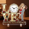Custom Acrylic Desk Clock - Personalized Anniversary Wedding Gifts For Husband And Wife, Him And Her - Side By Side Always