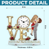Custom Acrylic Desk Clock - Personalized Anniversary Wedding Gifts For Husband And Wife, Him And Her - Side By Side Always