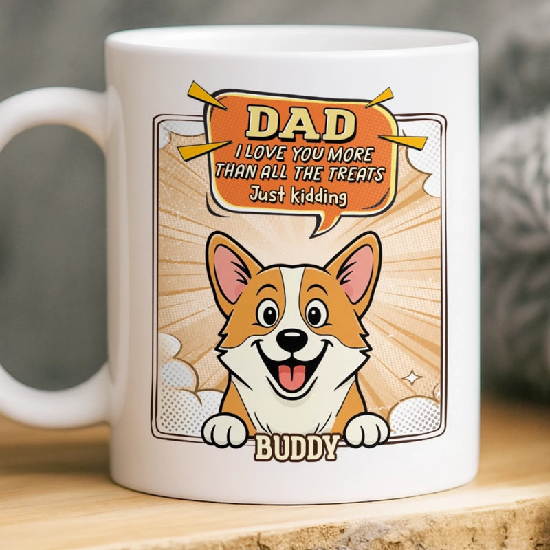 Custom Name Funny Dog Dad Gifts - Personalized Mugs