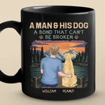 Custom Name Man and Dog Bond Gifts for Dog Lovers - Personalized Mug