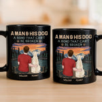 Custom Name Man and Dog Bond Gifts for Dog Lovers - Personalized Mug