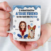 Custom 3D Inflated Effect Printed Mug - Personalized Birthday Gifts For Dog Lovers, Dog Dad And Mom - A Blessing With A Wagging Tail