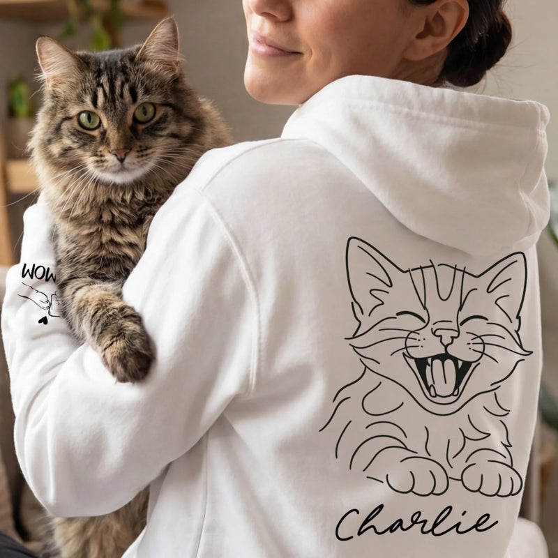 Custom Photo Unisex Sweatshirt, Hoodie With Design On Sleeve - Personalized Birthday Gifts For Dog Lovers, Dog Dad And Mom - Forever My Fur Baby