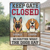 Custom Home Decor Metal Sign - Personalized  Birthday Gifts For Dog Lovers, Dog Dad And Mom - Love Made Of Fur