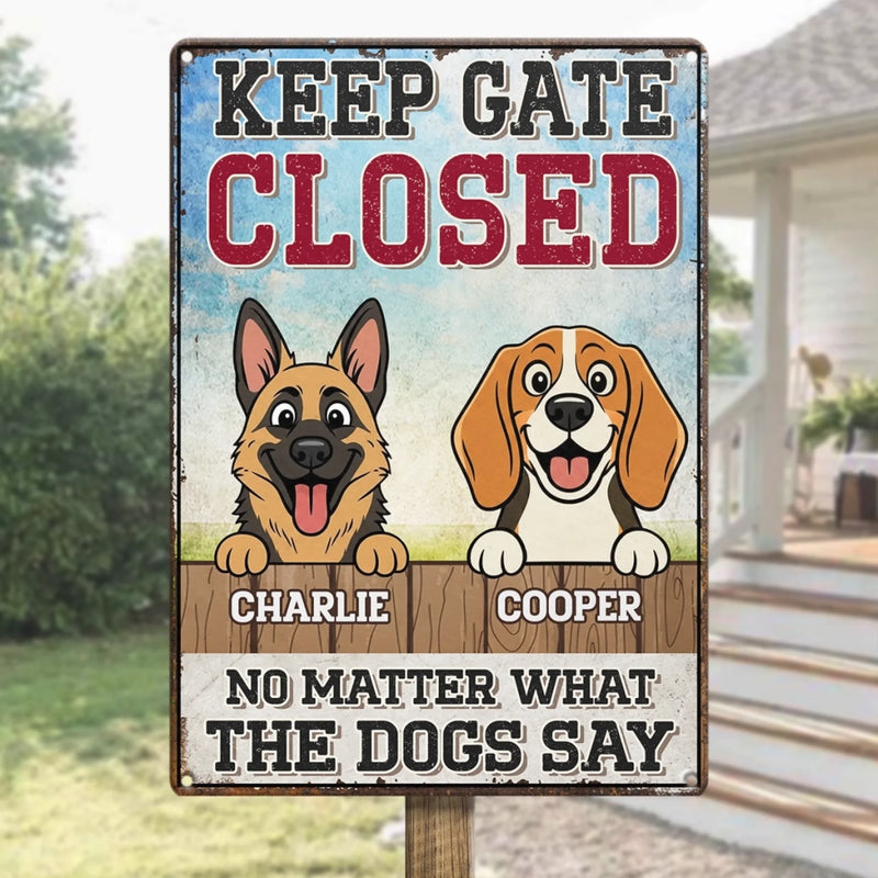Custom Home Decor Metal Sign - Personalized  Birthday Gifts For Dog Lovers, Dog Dad And Mom - Love Made Of Fur