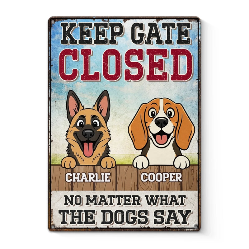 Custom Home Decor Metal Sign - Personalized  Birthday Gifts For Dog Lovers, Dog Dad And Mom - Love Made Of Fur