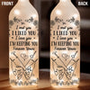 Custom Bottle Lamp - Personalized Anniversary Wedding Gifts For Husband And Wife, Him And Her - Love Feels Right With You