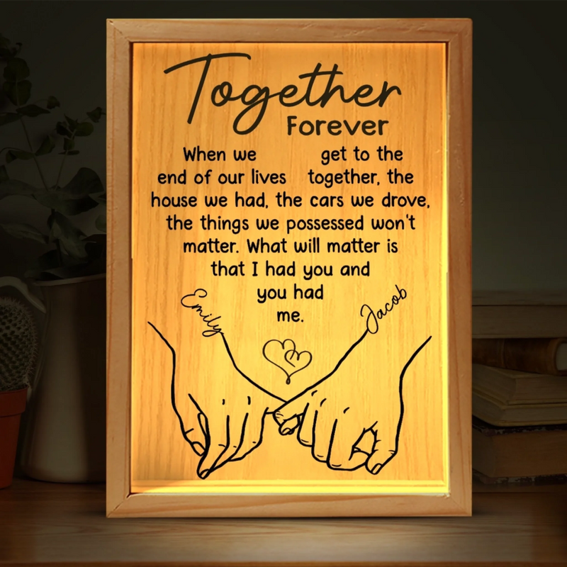 Custom Frame Light Box - Personalized Anniversary Wedding Gifts For Husband And Wife, Him And Her - Together We Choose Us