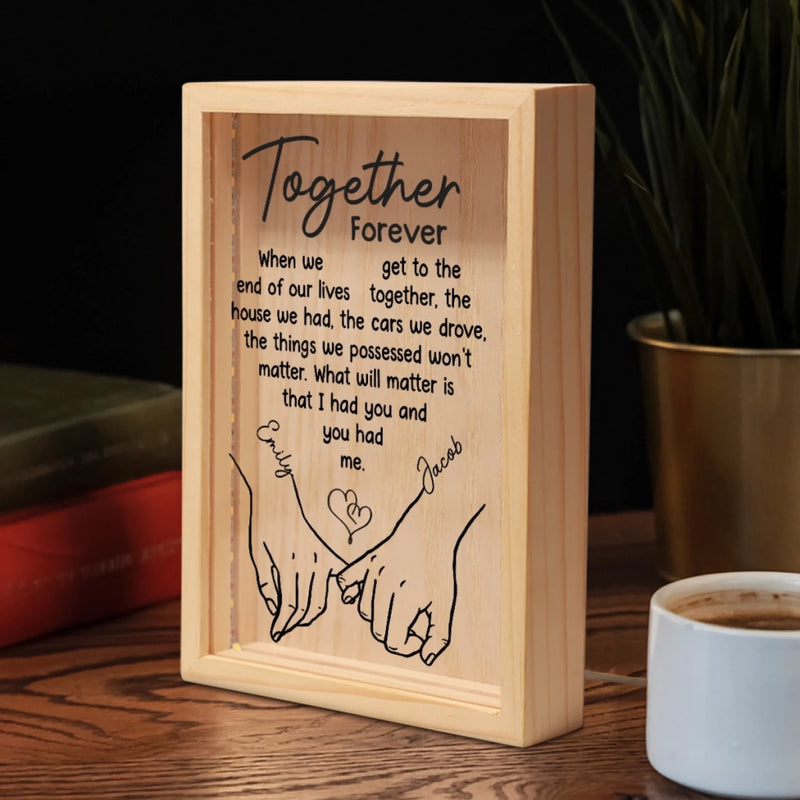 Custom Frame Light Box - Personalized Anniversary Wedding Gifts For Husband And Wife, Him And Her - Together We Choose Us