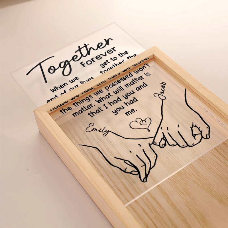 Custom Frame Light Box - Personalized Anniversary Wedding Gifts For Husband And Wife, Him And Her - Together We Choose Us