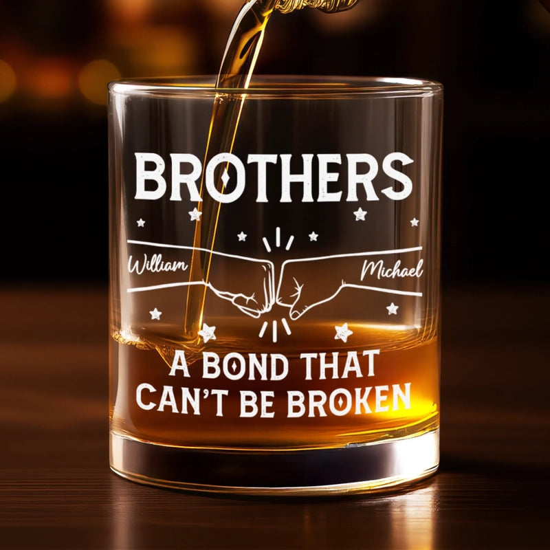Custom Whiskey Glass - Personalized Birthday Gifts For Brothers - Cheer To Us