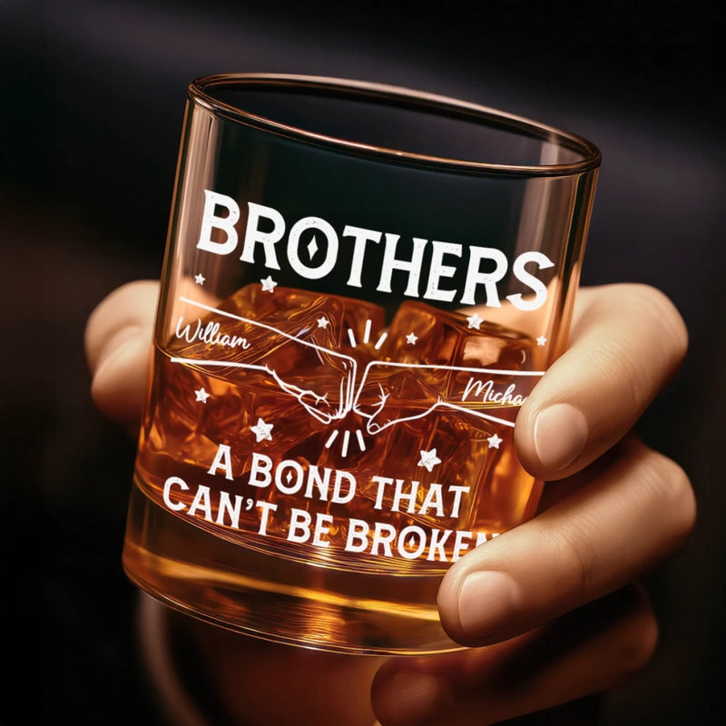 Custom Whiskey Glass - Personalized Birthday Gifts For Brothers - Cheer To Us