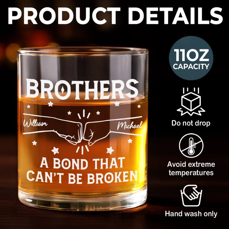 Custom Whiskey Glass - Personalized Birthday Gifts For Brothers - Cheer To Us