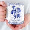 Custom Photo Mug - Personalized Anniversary Wedding Gifts For Husband And Wife, Him And Her - Holding Hearts Through Everything