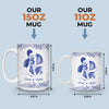 Custom Photo Mug - Personalized Anniversary Wedding Gifts For Husband And Wife, Him And Her - Holding Hearts Through Everything