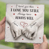 Custom Square Shaped Stone With Stand - Personalized Anniversary Wedding Gifts For Husband And Wife, Him And Her - You Make My World Calm