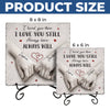 Custom Square Shaped Stone With Stand - Personalized Anniversary Wedding Gifts For Husband And Wife, Him And Her - You Make My World Calm