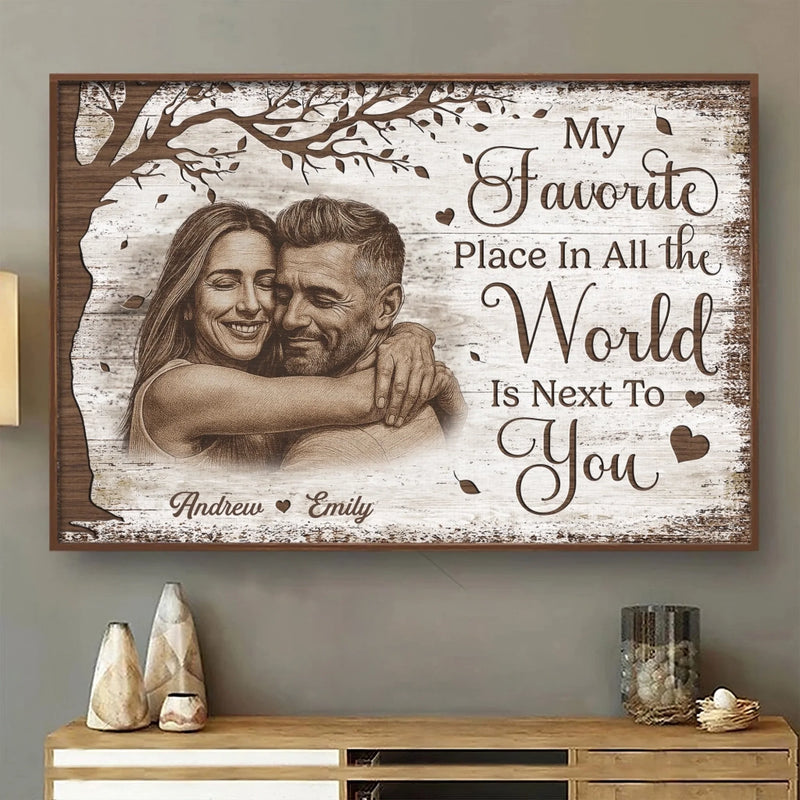 Custom Photo Horizontal Poster - Personalized Anniversary Wedding Gifts For Husband And Wife, Him And Her - We Grow Better Together Daily