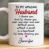 Custom Mug - Personalized Anniversary Wedding Gifts For Husband And Wife, Him And Her - Two Lives One Rhythm