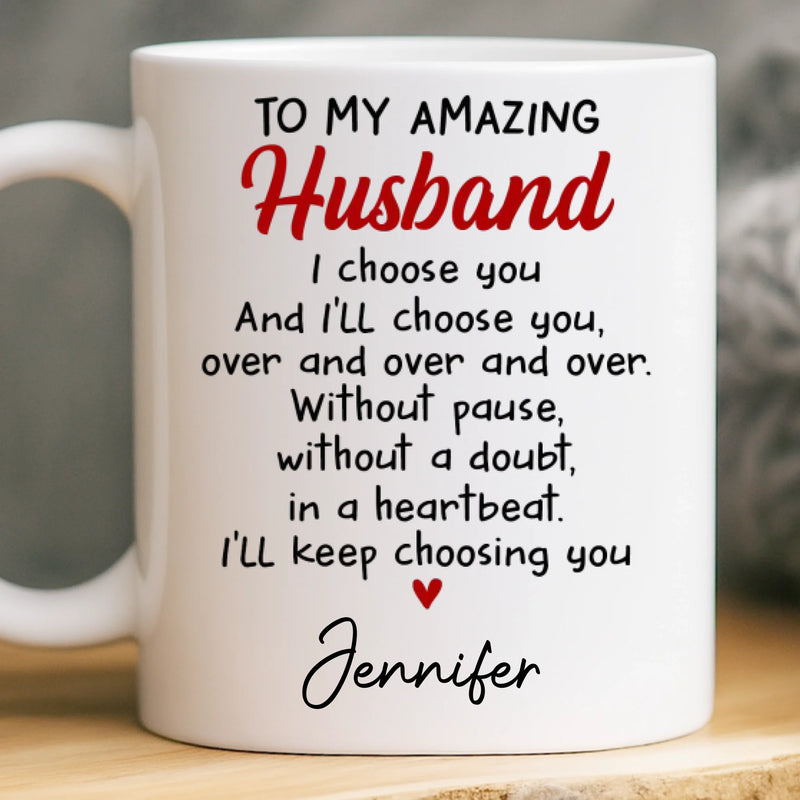 Custom Mug - Personalized Anniversary Wedding Gifts For Husband And Wife, Him And Her - Two Lives One Rhythm