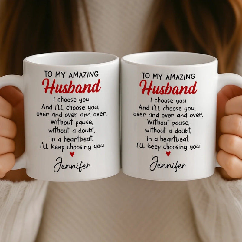 Custom Mug - Personalized Anniversary Wedding Gifts For Husband And Wife, Him And Her - Two Lives One Rhythm