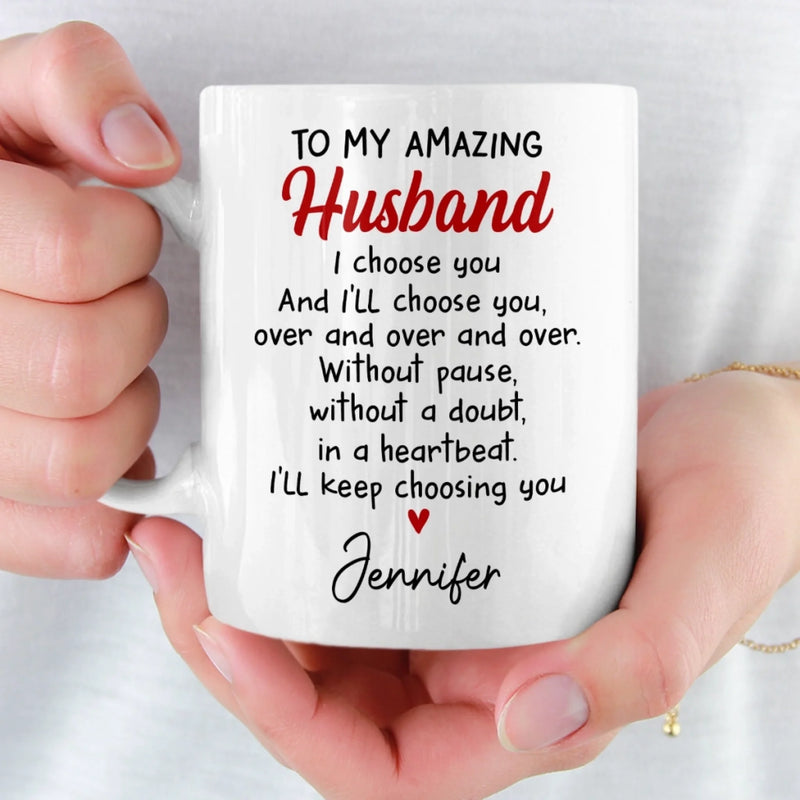Custom Mug - Personalized Anniversary Wedding Gifts For Husband And Wife, Him And Her - Two Lives One Rhythm