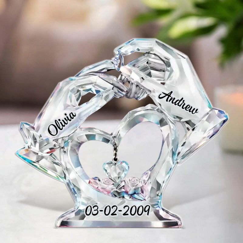 Custom Acrylic Plaque - Personalized Anniversary Wedding Gifts For Husband And Wife, Him And Her - Love Found Its Home