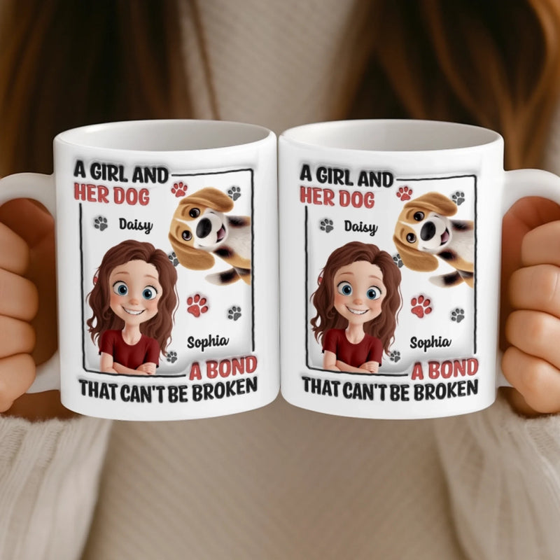 Custom 3D Inflated Effect Printed Mug - Personalized Birthday Gifts For Dog Lovers, Dog Dad And Mom - Officially Owned By Dogs