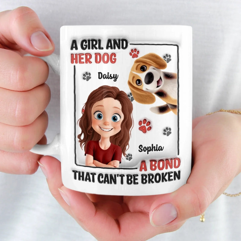 Custom 3D Inflated Effect Printed Mug - Personalized Birthday Gifts For Dog Lovers, Dog Dad And Mom - Officially Owned By Dogs