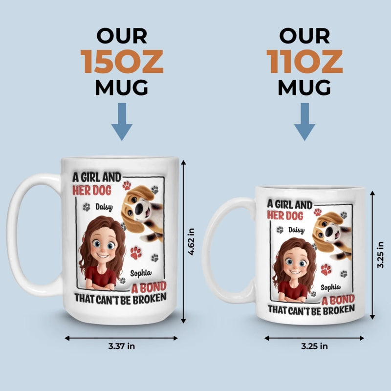 Custom 3D Inflated Effect Printed Mug - Personalized Birthday Gifts For Dog Lovers, Dog Dad And Mom - Officially Owned By Dogs