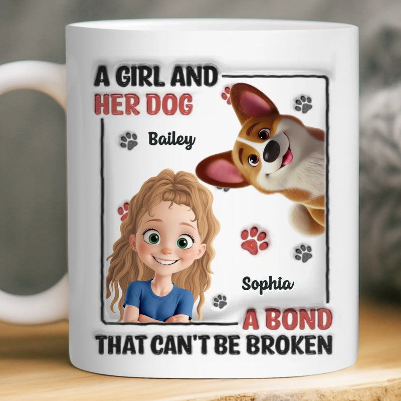 Custom 3D Inflated Effect Printed Mug - Personalized Birthday Gifts For Dog Lovers, Dog Dad And Mom - Officially Owned By Dogs