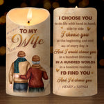 Custom Name Romantic Gifts for Wife - Personalized LED Candle