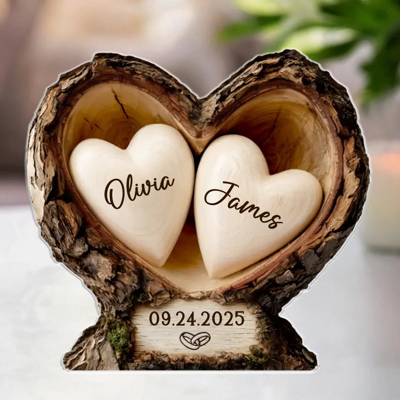Custom Acrylic Plaque - Personalized Anniversary Wedding Gifts For Husband And Wife, Him And Her - Built On Trust And Love